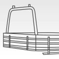 Removable Ø65mm rear ladder rack to suit Flexiglass Alloy Ute Tray