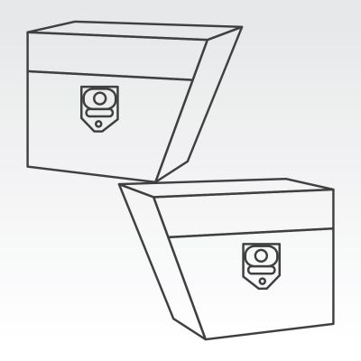 Two under tray toolboxes - left and right