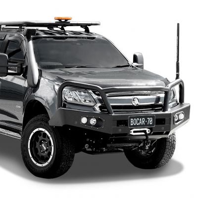 Black steel bull bar to suit Holden Colorado 2016+