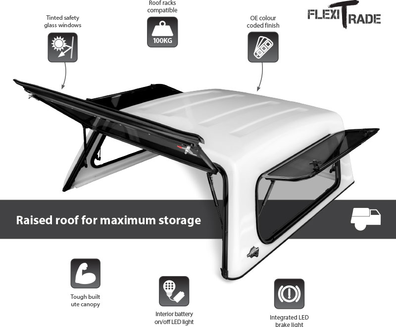 FlexiTrade features for Mazda BT-50 canopy